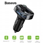 Baseus Car Charger FM Transmitter Aux Modulator Bluetooth Handsfree Car Audio MP3 Player 3.4A Fast Dual USB Mobile Phone Charger