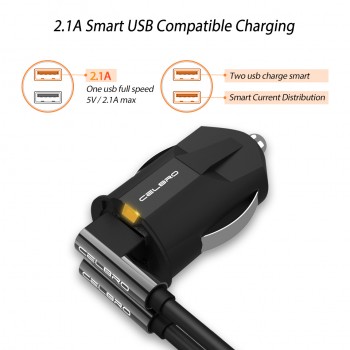 Smallest Usb Mini Car Charger Auto Charger for Mobile Phone Adapter Car 2A Usb Car-charger For Iphone 8 7 6 6s Plus X Carcharger
