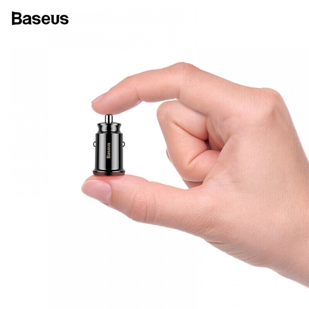 Baseus Mini Car Charger For iPhone Xs Samsung Xiaomi mi 3.1A Fast Car Charging Dual USB Car Charger Adapter Mobile Phone Charger