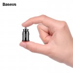 Baseus Mini Car Charger For iPhone Xs Samsung Xiaomi mi 3.1A Fast Car Charging Dual USB Car Charger Adapter Mobile Phone Charger