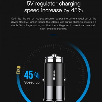 Baseus 4 USB Fast Car Charger For iPhone iPad Samsung Tablet Mobile Phone Charger 5V 5.5A Car USB Charger Car-Charger