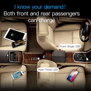 Baseus 4 USB Fast Car Charger For iPhone iPad Samsung Tablet Mobile Phone Charger 5V 5.5A Car USB Charger Car-Charger