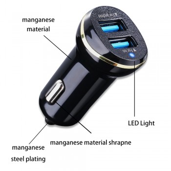 CASEIER 3.1A Fast USB Car Charger For iPhone X Xr Xs Max Dual Port USB Charger For IOS Android Mobile Phone Tablet Fast Charging
