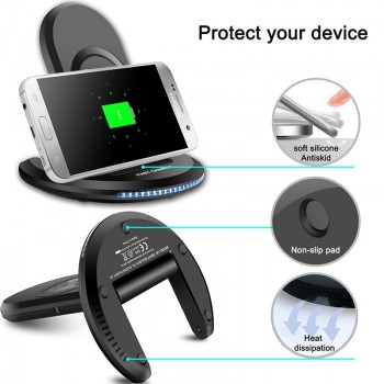 Universal 10W Qi Wireless Charger for iPhone X 10 8 Plus Samsung Galaxy S9 S8 Note 8 Xiomi Phone Fast Wireless Charging Stand