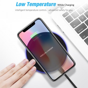 DCAE Wireless Charger for Samsung Galaxy S8 S9 Note 9 8 USB Qi Wireless Charger for iPhone XS Max X 8 Plus Wireless Charging Pad