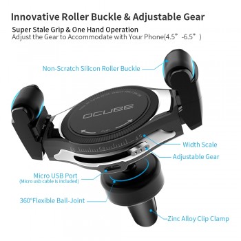 Wireless Charger Car Holder Mount Stand Car Charger Holder For Iphone X 8 Plus Xr Xs Samsung Quick Charge 3.0 Phone Fast Charger