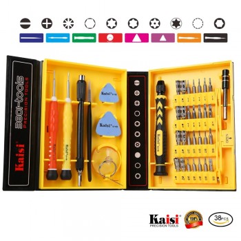 Kaisi multipurpose 38 in 1 Precision Screwdrivers Kit Phone Opening Repair Tools Set for iPhone 4/4s/5/6/7/8 plus iPad Samsung
