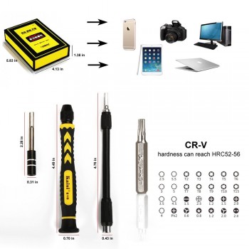 Kaisi multipurpose 38 in 1 Precision Screwdrivers Kit Phone Opening Repair Tools Set for iPhone 4/4s/5/6/7/8 plus iPad Samsung