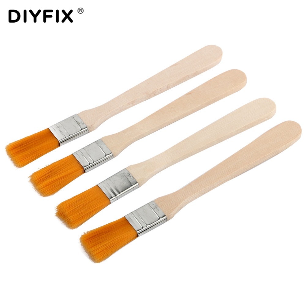 DIYFIX 4Pcs Soft Nylon Brush Dust Cleaner for Mobile Phone Tablet PCB Computer Keyboard Cleaning Repair Hand Tools Set