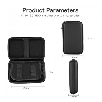 Draagbare EVA Multifunctional Power Bank Bags 3.5 inch Hard Disk Box Phone Cable Parts Pouch Powerbank Bags Parts