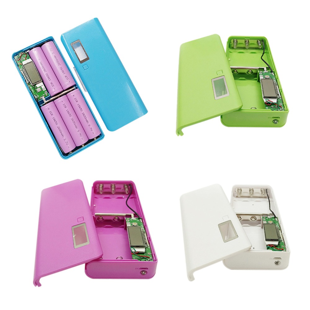 (No Battery)5x18650 DIY Battery Bank Portable Battery Shell Box Case DIY KIT Digital LCD Display Powerbank 18650 Protector Case