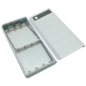 Type C input 2 USB Port Portable DIY 8x18650 Power Bank Battery Box Case Shell Battery Holder Display Powerbank Color Random
