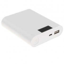 Lovoski Power Bank Case DIY Kit Battery Charger Box With Digital Display white