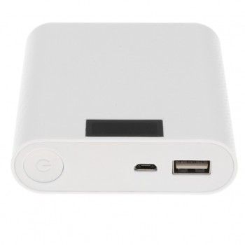 Lovoski Power Bank Case DIY Kit Battery Charger Box With Digital Display white