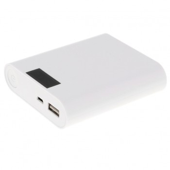 Lovoski Power Bank Case DIY Kit Battery Charger Box With Digital Display white