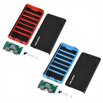 Mobile Phone Power Bank Case 20000mAh Ultra-Large Capacity 4 USB Output Fast Charge DIY Kit For 18650 Battery Box (No Battery)