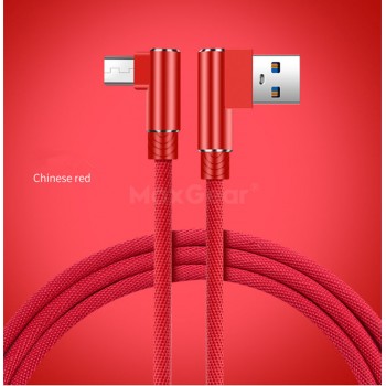 L Shape 1M 2M 3M Micro USB Cable 90 Degree Fast Charging Charge Data Cord Microusb Cable For Samsung Xiaomi Android Game Wire