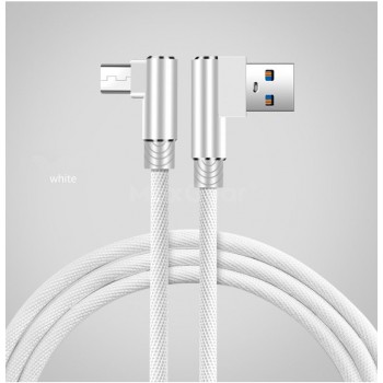 L Shape 1M 2M 3M Micro USB Cable 90 Degree Fast Charging Charge Data Cord Microusb Cable For Samsung Xiaomi Android Game Wire