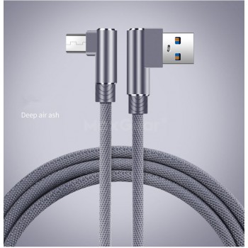 L Shape 1M 2M 3M Micro USB Cable 90 Degree Fast Charging Charge Data Cord Microusb Cable For Samsung Xiaomi Android Game Wire