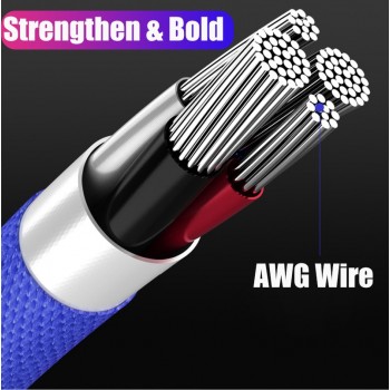 Micro USB Cable 90 Degree 2.1A Fast Charging Cord Data Charger Usb Micro Braided for Samsung Huawei Xiaomi 0.25M 1M 2M 3M Cable