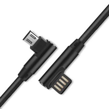 Micro USB Cable 90 Degree 2.1A Fast Charging Cord Data Charger Usb Micro Braided for Samsung Huawei Xiaomi 0.25M 1M 2M 3M Cable