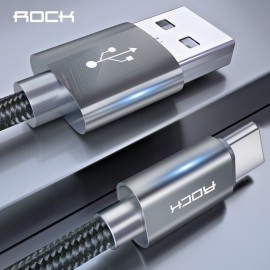 ROCK 1m USB C Cable Metal Fast charging USB Type C Cable for Samsung Galaxy S8 Note 8 OnePlus 2 3 4 5 6 6t for Xiaomi 8 USB-C