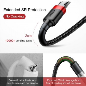 Baseus 1m 2m Micro USB Cable for Xiaomi Redmi Note 5 Pro 4 Reversible Micro USB Charger Data Cable for Samsung S7 Mobile Phone