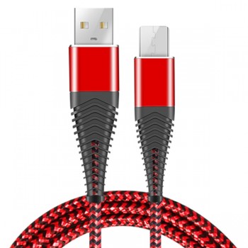 Coolreall 2.4A Micro USB Cable Fast Charge USB Data Cable Nylon Sync Cord  For Samsung Huawei Xiaomi  Andriod Micro usb phone