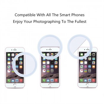 Selfie Light Lens Smartphone LED Ring Flash Light Phone Selfie Lamp Camera Lens Kostenloser Versand Lumiere Telephone Portable