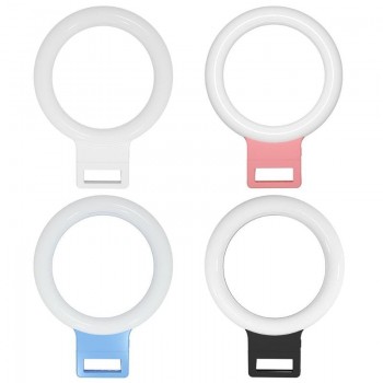 Alloet LED Selfie Ring Light 3 Modes Dimming Photography Live Stream Enhancing Lamp Flash Fill Light for IOS Android phones