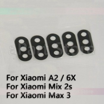 Original Camera Glass For Xiaomi 8 SE A2 6X Mix 2s Max 3 Rear Back Camera Lens Glass + Sticker Replacement