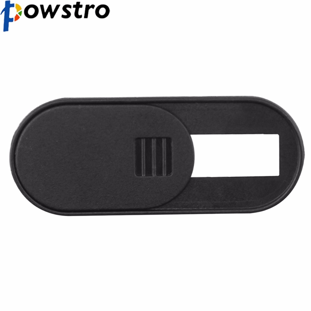 Powstro Black color WebCam Cover Slider Shutter Magnet Slider Plastic Phone Lens Cover For IPad Web Laptop PC Smartphone