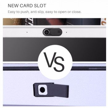 Powstro Black color WebCam Cover Slider Shutter Magnet Slider Plastic Phone Lens Cover For IPad Web Laptop PC Smartphone