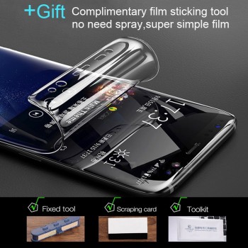 3D Full Cover Soft Hydrogel Film For Samsung Galaxy A8 S8 S9 Plus S7 Edge Note 8 9 A9S A9 Star Lite Slim Screen Protector Film