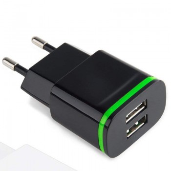 EU 2 Ports Dual USB Charger Mobile Phone 5V 2A Wall Adapter For iPhone 6 Samsung Huawwei Xiaomi LG Travel Charging Charger