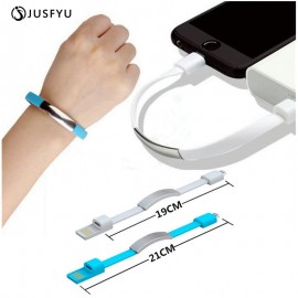 JUSFYU outdoor Colorful Mini Micro USB Bracelet Charger Data Charging Cable Sync Cord For iPhone 6s 7 Android Type-C Phone cable