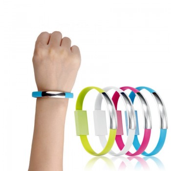 JUSFYU outdoor Colorful Mini Micro USB Bracelet Charger Data Charging Cable Sync Cord For iPhone 6s 7 Android Type-C Phone cable