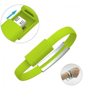 JUSFYU outdoor Colorful Mini Micro USB Bracelet Charger Data Charging Cable Sync Cord For iPhone 6s 7 Android Type-C Phone cable