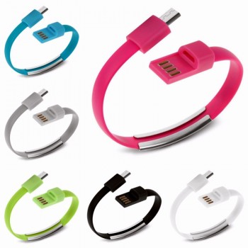 JUSFYU outdoor Colorful Mini Micro USB Bracelet Charger Data Charging Cable Sync Cord For iPhone 6s 7 Android Type-C Phone cable