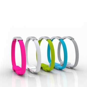 JUSFYU outdoor Colorful Mini Micro USB Bracelet Charger Data Charging Cable Sync Cord For iPhone 6s 7 Android Type-C Phone cable