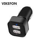 VIKEFON Car Charger 4.8A Fast Usb Charger Car-Charger For Mobile Phone Tablet GPS Dual USB Mini Car Phone Charger Adapter in Car
