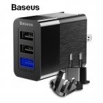 Baseus 3 Port USB Charger 3in1 Triple EU US UK Plug 2.4A Travel Wall Charger Adapter for iPhone Samsung Xiaomi Phone USB Charger