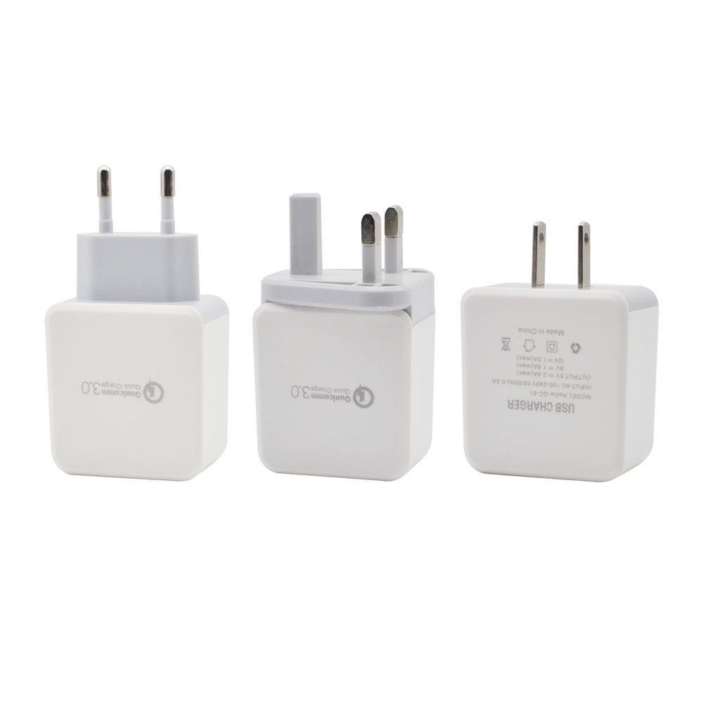 Fast Charging QC 3.0 EU UK US Plug AC 5V 2.4A Universal USB Universal Charger Travel For Android Ios for iphone Samsung Huawei