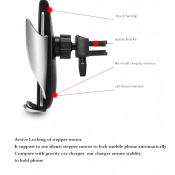 Newest 10W Qi Car Wireless Charger For iPhone XS X 8 Automatic Mobile Phone Holder Fast Wireless Charger In Car Air Vent Mount