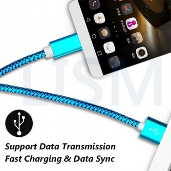 0.5m/50cm/1m/2m/3m Type C Charge Cable Charger Micro USB-C Type-C Nylon Cabel for iPhone Xiaomi Mi6 Samsung Galaxy S8 S9 Plus