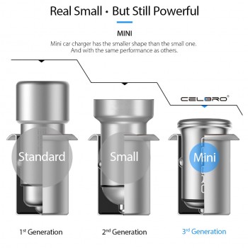 Dual USB Car Charger Adapter 4.8A Mini Metal Car-Charger Mobile Phone Car USB Charger Auto Charge 2 Port 24W for Samsung iPhone