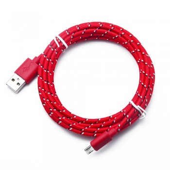 Car Charger Micro USB Cable 1m 2m 3m Data Sync For Samsung HTC huawei xiaomi Android Phone Nylon Braided Cables