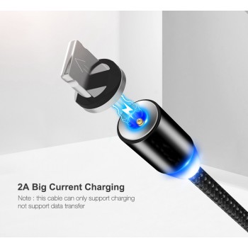 MOOJECAL Magnetic Cable For iPhone X XS Max Xr 8 7 Plus Charging Wire to USB Cable For Samsung Xiaomi Huawei LED Magnet Charger