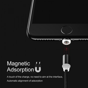 MOOJECAL Magnetic Cable For iPhone X XS Max Xr 8 7 Plus Charging Wire to USB Cable For Samsung Xiaomi Huawei LED Magnet Charger