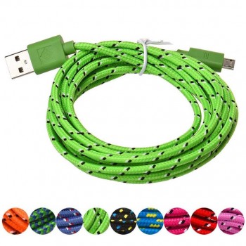 Fast Charging Micro USB Cable 1M 2M nylon Braided Wire for Samsung Sony Xiaomi Android Phone Data Sync Charger Cable smartphone